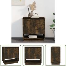 The Living Store Buffet Chêne fumé 70x41x75 cm Bois d'ingénierie - Buffet - Meuble De Rangement - Armoire - Commode - Mobilier