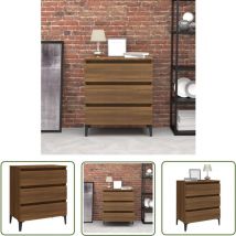 Tovbmup - The Living Store Buffet Chêne marron 60x35x69 cm Bois d'ingénierie - Buffet - Meuble De Rangement - Commode - Bibliothèque - Mobilier