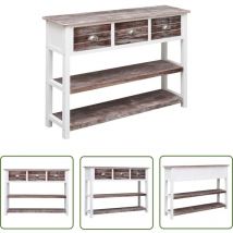 Tovbmup - The Living Store Buffet Marron antique 108x30x76 cm Bois de Paulownia massif - Buffet En Bois - Meuble De Rangement - Armoire - Commode