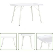 The Living Store - Bureau Blanc 90x50x79 cm - Bureau Blanc - Bureau Informatique - Bureau D'angle - Meuble De Bureau - Bureau Compact