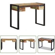 The Living Store - Bureau Bois de récupération massif - Bureau Vintage - Bureau Design - Bureau Industriel - Bureau En Bois - Bureau D'ordinateur