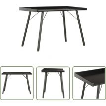 Longziming - The Living Store Bureau Noir 90x50x79 cm - Bureau D'angle - Bureau Compact - Bureau Moderne - Bureau Fonctionnel - Bureau Noir