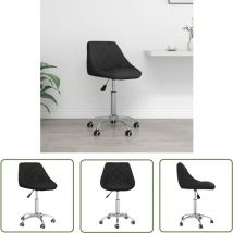 Largeight - The Living Store Bürostuhl Drehbar Schwarz Kunstleder - Drehstuhl - Bürostuhl - Schreibtischstuhl - Ergonomischer Stuhl - Schwarzer Stuhl