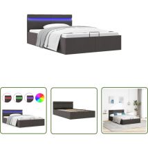 Cadre de lit à rangement hydraulique sans matelas 120x200 cm - Lit Plateforme - Lit Avec Rangement - Lit Capitonné - Lit Moderne - Lit Design - The