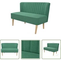 The Living Store Canapé 117x55,5x77 cm Tissu Vert - Canapé Deux Places - Canapé Vert - Canapé Design - Canapé Moderne - Canapé Salle à Séjour