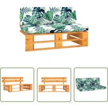 The Living Store Canapé central palette de jardin marron miel bois pin imprégné - Canapé De Jardin - Mobilier De Jardin - Canapé En Bois - Salon De