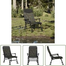 The Living Store - Chaise de pêche avec accoudoir pliable camouflage - Chaise De Pêche - Chaise Pliante - Fauteuil De Camping - Mobilier De Jardin