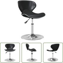 Chaise de salle à manger Noir Similicuir - Chaises De Salle à Manger - Chaise Contemporaine - Chaise Noire - Chaise Avec Accoudoirs - Chaise