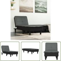 The Living Store - Chaise longue gris foncé tissu - Chaises Longues - Chaise Relaxante - Fauteuil Pliable - Mobilier Extérieur - Salon De Jardin