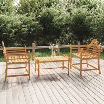 The Living Store - Lot de 2 Chaises de jardin - Chaises d'extérieur pour terrasse/jardin 91x62x94 cm Bois de teck solide BV154728 - BonneVie