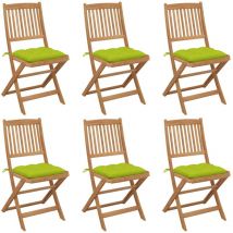 Furniture Limited - Chaises pliables de jardin lot de 6 avec