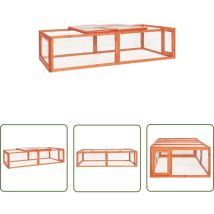 Abcrital - The Living Store Clapier 183x90x46,5 cm Bois de sapin massif - Clapier Lapin - Abri Lapin - Enclos Lapin - Maison Lapin - Animal Domestique