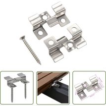 Clip de fixation de terrasse 100pcs et 200 vis Acier inoxydable - Clips De Terrasse - Fixations Terrasse Composite - Inox - Vis Terrasse - Système De