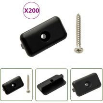 Clips de fixation et vis 200 pcs Plastique et inox 304 - Clips De Terrasse - Fixations Terrasse - Terrasse Composite - Vis Inox - Système De Fixation
