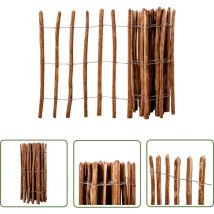 Longziming - The Living Store Clôture à piquets Bois de noisetier 90x500 cm - Clôture Bois - Clôture Jardin - Clôture Design - Clôture Esthétique