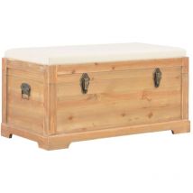 Abcrital - Coffre de rangement avec coussin 80x40x40 cm mdf - The Living Store - Brun