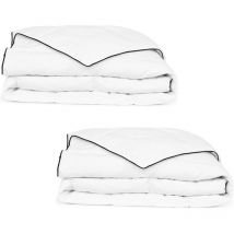 Couette en duvet d'hiver 2 pcs 140 x 200 cm - The Living Store - Blanc