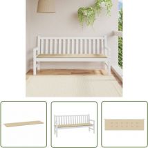 Maison Exclusive - The Living Store Coussin de banc de jardin beige 180x50x3 cm tissu oxford - Coussin De Banc - Coussin D'extérieur - Coussin