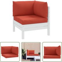 Coussins de palette lot de 3 rouge mélangé tissu - Coussins De Terrasse - Coussins Exterieurs - Coussins Décoratifs - Coussins Rouges - Coussins