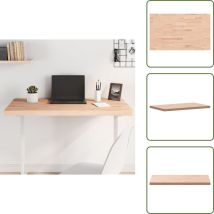 The Living Store - Dessus de table 100x60x4 cm rectangulaire bois massif de hêtre - Dessus De Table - Table En Bois - Plateau De Table - Bois Massif
