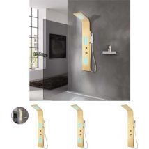 The Living Store Duschpaneel Edelstahl 201 Golden Gebogen - Badewannen- & Duschdüsen