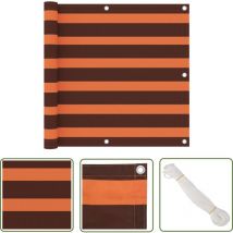 Longziming - The Living Store Écran de balcon Orange et marron 90x400 cm Tissu Oxford - Écran De Balcon - Intimité Balcon - Parasol Balcon