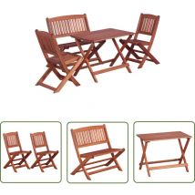 Dakota Fields - The Living Store Ensemble à manger d'extérieur 4 pcs pour enfants Eucalyptus - Meubles De Jardin Enfant - Salon De Jardin Pliable