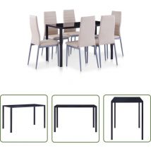 Sweiko - The Living Store Ensemble de salle à manger 7 pcs Cappuccino - Table à Manger - Ensemble Repas - Mobilier Salle à Manger - Set Table Et
