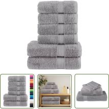 Ensemble de serviettes de qualité supérieure solund 6 pcs gris - Serviettes De Bain - Ensembles De Serviettes - Serviettes Grises - Serviettes En
