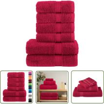 Ensemble de serviettes de qualité supérieure solund 6 pcs rouge - Serviettes Rouges - Ensembles De Serviettes - Serviettes De Bain - Serviettes De