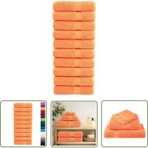 The Living Store - Essuie-mains de qualité supérieure solund 10pcs orange 600 g/m² - Essuie Mains - Serviette Main - Serviettes De Toilette - Coton