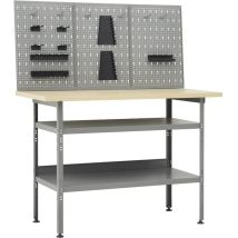 Longziming - tabli avec 3 panneaux muraux - The Living Store - Gris