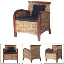 Fauteuil Rotin tissé à la main - Fauteuil Rotin - Fauteuil Design - Fauteuil Confortable - Fauteuil Salon - Fauteuil Chambre - The Living Store
