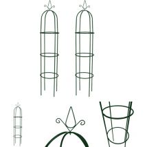 Galozzoit - The Living Store Garten-Ranktürme 2 Stk. - Rosenbögen, Gitter & Pergolen - Grün