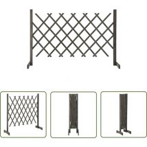 Les Tendances - The Living Store Garten-Rankzaun Grau 120x90 cm Massivholz Tanne - Gartenzäune - Holzlattenzaun - Rankzaun - Gartendeko - Privacy
