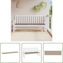 The Living Store Gartenbank-Auflage Taupe 200x50x3 cm Oxford-Gewebe - Gartenbank Auflagen - Outdoor Kissen - Sitzkissen Garten - Gartenmöbel Zubehör