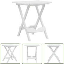 Les Tendances - The Living Store Gartentisch Klappbar 44,5x38,5x50 cm Weiß - Gartentisch - Klappbarer Tisch - Outdoor-Tisch - Balkontisch - Terrasse