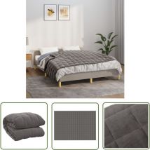 Echoo - The Living Store Gewichtsdecke Grau 135x200 cm 6 kg Stoff - Gewichtsdecke - Schlafdecke - Bettdecke - Schlafen - Stressabbau