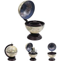 Globus-Minibar Flaschenregal Eukalyptusholz Grün - Barschränke & Hausbars - Grün - The Living Store