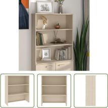 Devenirriche - The Living Store Highboard-Oberteil hamar Honigbraun 85x35x100 cm Massivholz - Holz Sideboard - Sideboard Aufbauen - Massiver