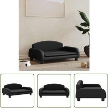The Living Store Hundebett Schwarz 70x45x30 cm Kunstleder - Hunde Bett - Haustierbett - Hundekissen - Sofabed Für Hunde - Kleines Hundebett