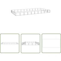 Fvbjd - The Living Store Hundezwinger Schwarz 50 m² Stahl - Hundezwinger - Hundehütte - Zwinger Für Hunde - Stahlzwinger - Sicherheitszwinger