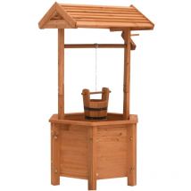 Triomphe - Jardinière à puits à souhait de jardin 40x40x84cm Bois de sapin - The Living Store - Brun