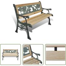 The Living Store - Banc de jardin pour enfants 84 cm Bois - Banc Enfant - Banc Jardin - Mobilier Jardin - Décoration Extérieur - Meubles Enfants