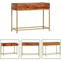 The Living Store Konsolentisch 100×35×76 cm Massivholz Akazie - Konsolentisch - Wohnzimmermöbel - Akzente - Holztisch - Esszimmertisch