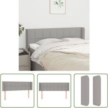 The Living Store Kopfteil mit Ohren Hellgrau 147x16x78/88 cm Stoff - Bettkopfteil - Kopfteil - Betthaupt - Schlafzimmereinrichtung - Wohnaccessoires