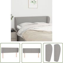 Maison Chic - The Living Store Kopfteil mit Ohren Hellgrau 147x23x78/88 cm Stoff - Bettkopfteil - Kopfteil - Betthaupt - Schlafzimmereinrichtung