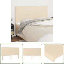 Maison Chic - The Living Store Kopfteile 4 Stk. Creme 80x5x78/88 cm Stoff - Bettkopfteile - Betthauptsstütze - Creme Farbe - Kopfteil Aus Stoff