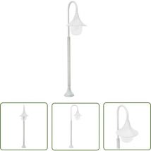 Lampadaire de jardin E27 120 cm Aluminium Blanc - Lampadaire De Jardin - Éclairage Extérieur - Luminaire De Terrasse - Lumière Extérieure
