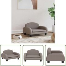 The Living Store Lit pour chien taupe 50x40x30 cm tissu - Lit Pour Chien - Panier Pour Chien - Coussin Pour Chien - Canapé Pour Chien - Literie Pour